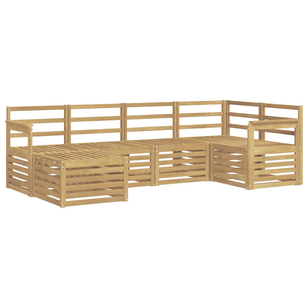 Outdoor-Sofagarnitur 6 pcs Weiß Polyester