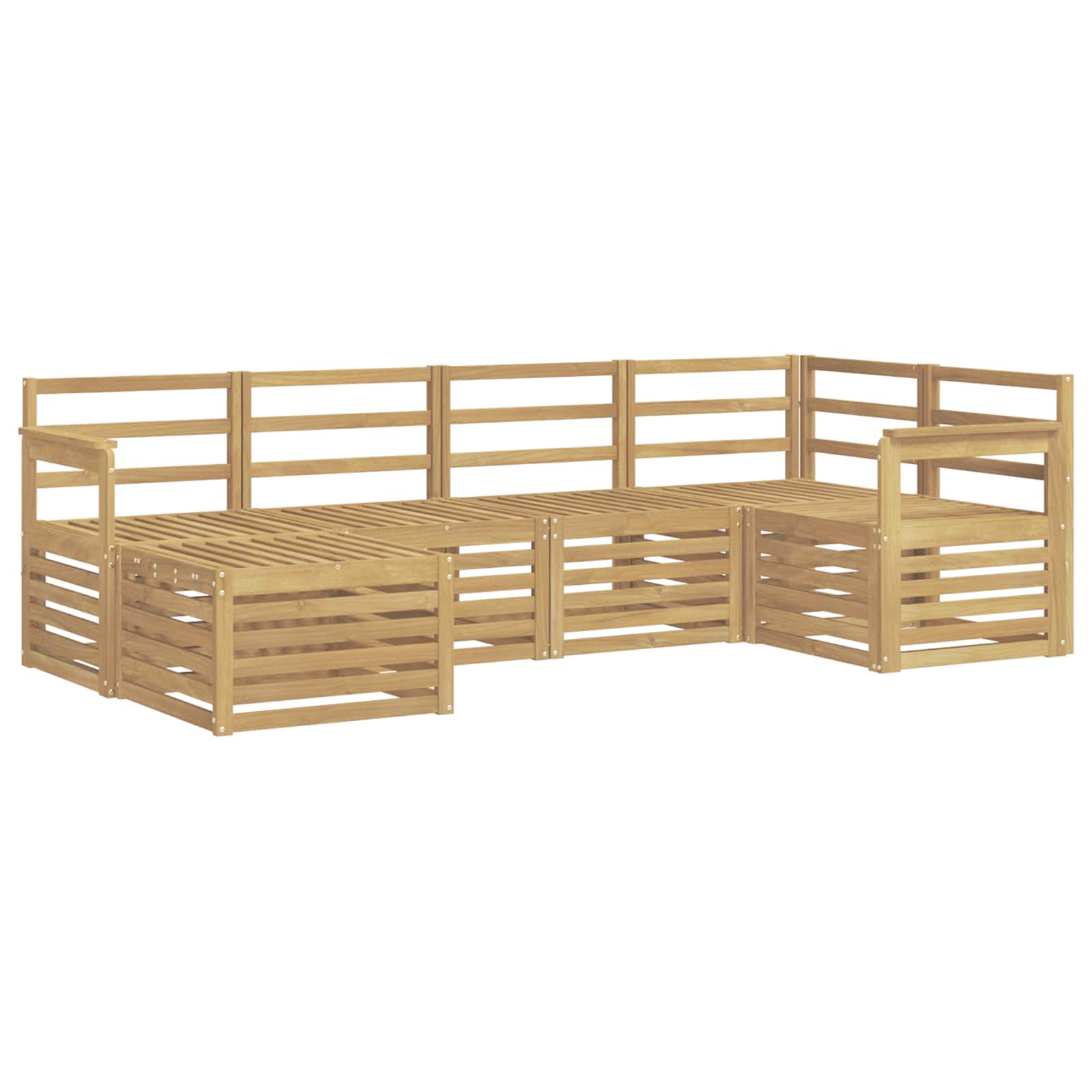 Outdoor-Sofagarnitur 6 pcs Weiß Polyester