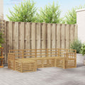 Outdoor-Sofagarnitur 6 pcs Weiß Polyester