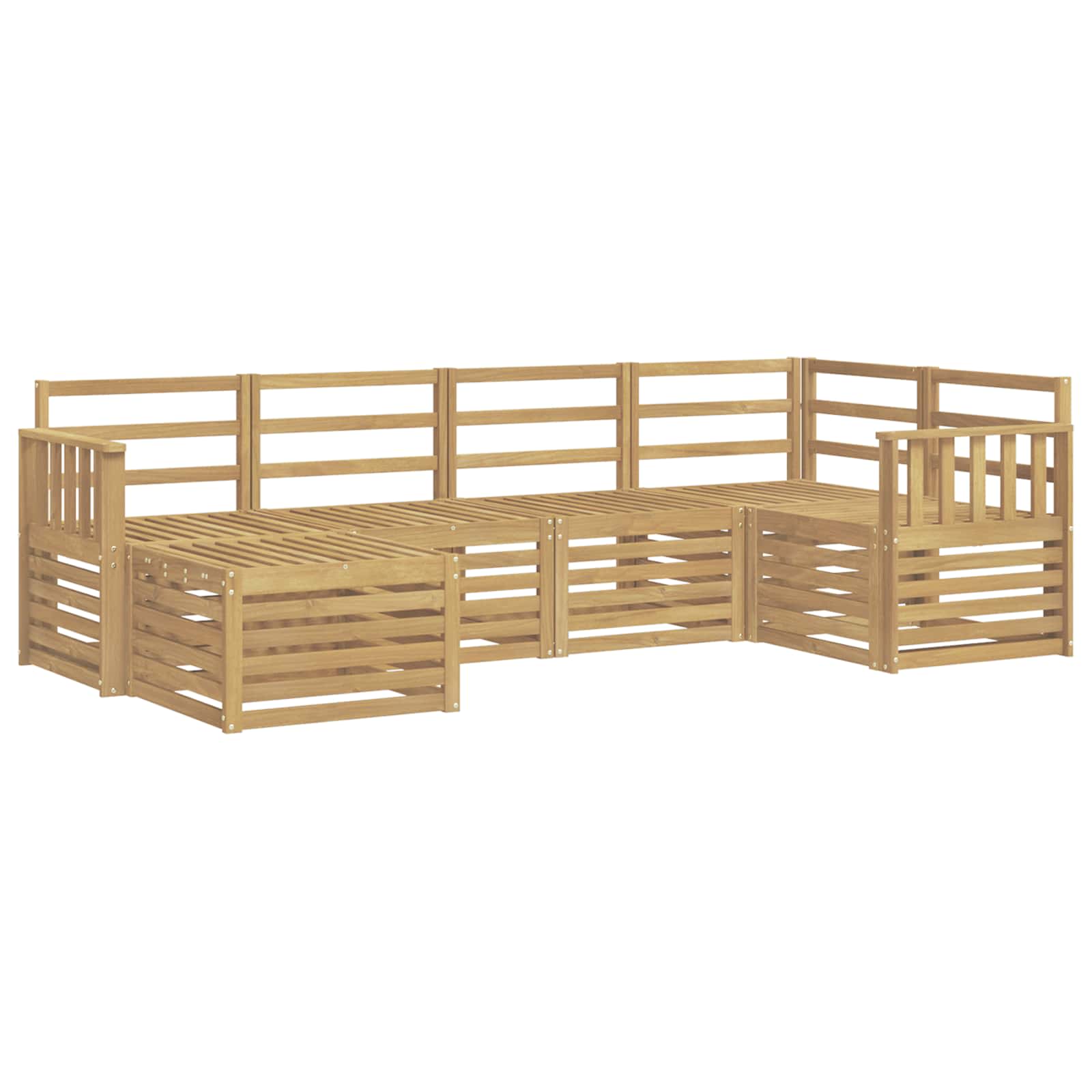 Outdoor-Sofagarnitur 6 pcs Weiß Polyester