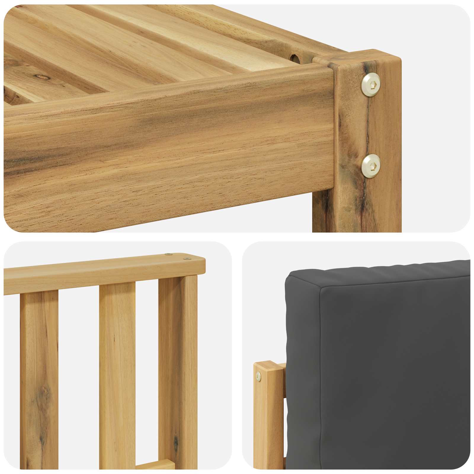 Outdoor-Sofagarnitur 6 pcs Weiß und Anthrazit Polyester
