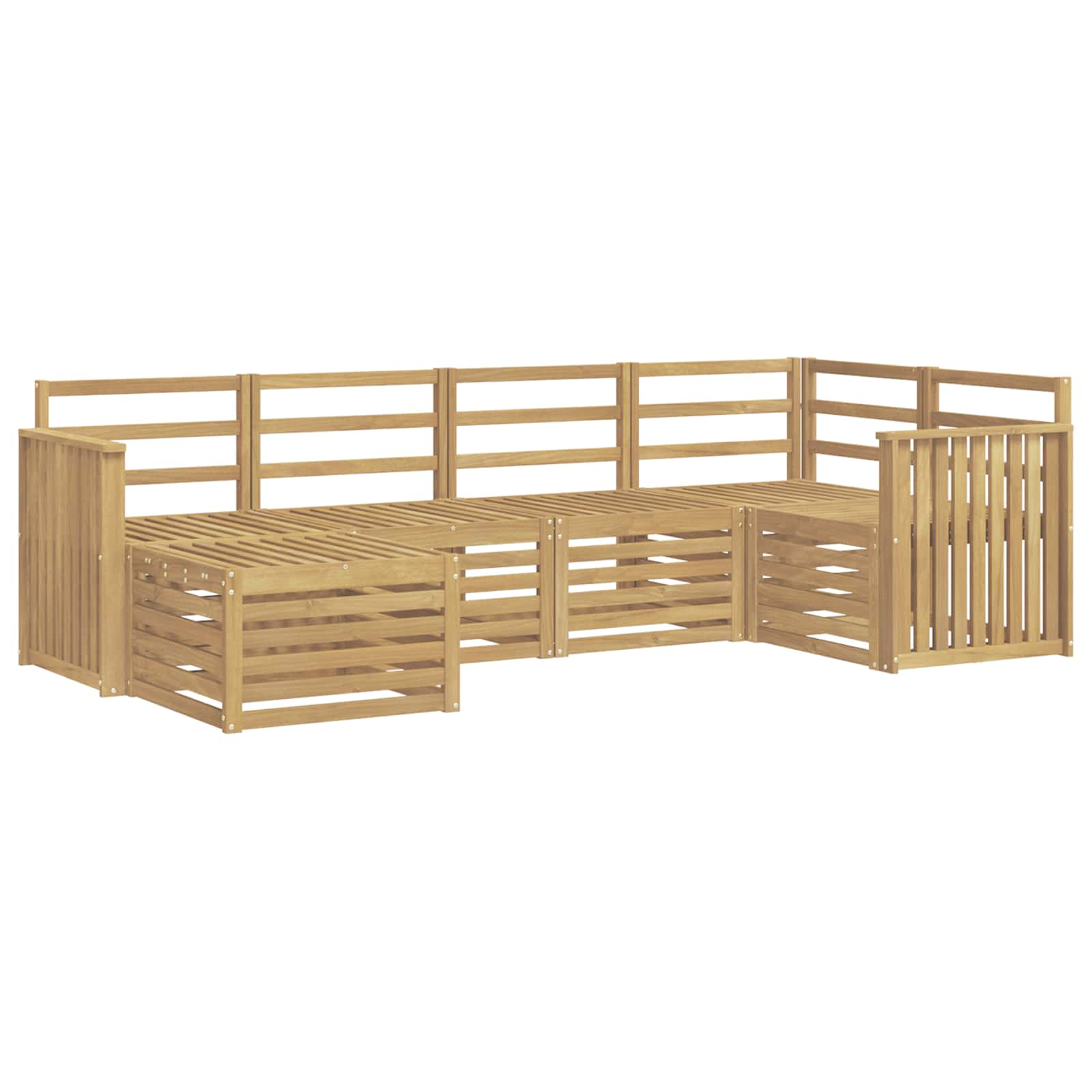 Outdoor-Sofagarnitur 6 pcs Weiß Polyester