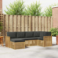 Outdoor-Sofagarnitur 6 pcs Weiß und Anthrazit Polyester