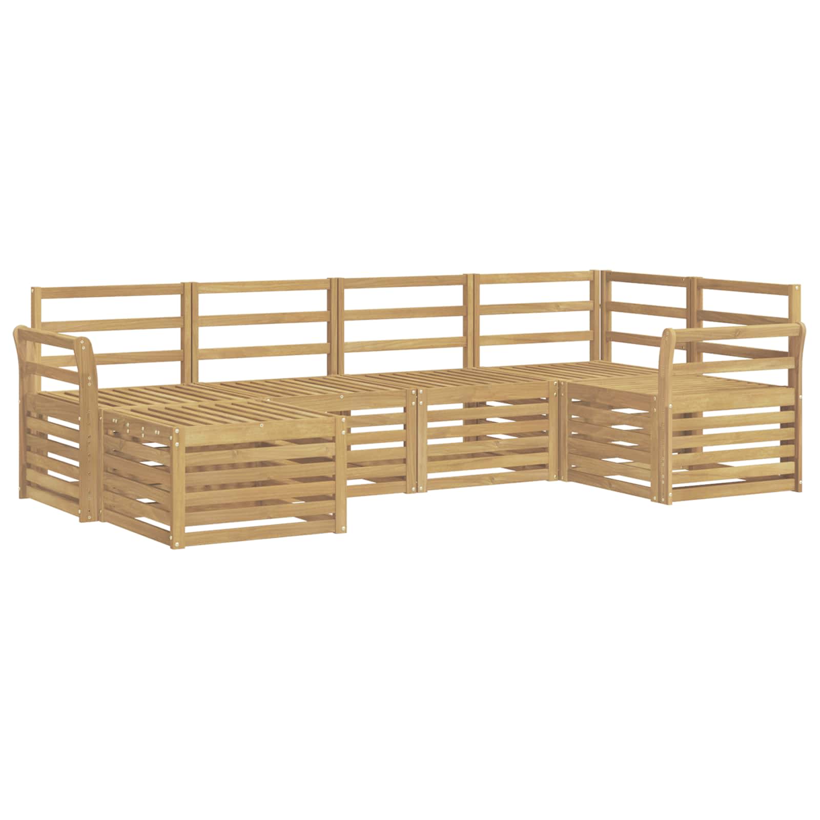Outdoor-Sofagarnitur 6 pcs Weiß Polyester