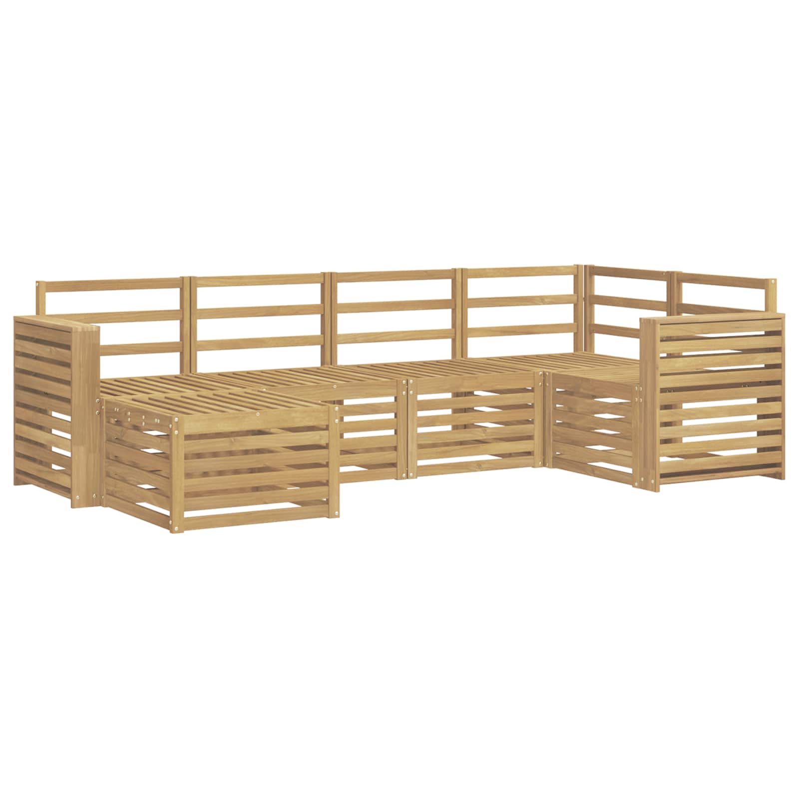 Outdoor-Sofagarnitur 6 pcs Weiß Polyester