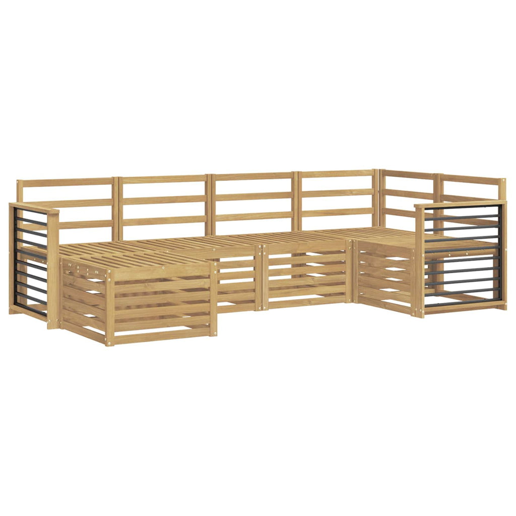 Outdoor-Sofagarnitur 6 pcs Weiß Polyester