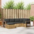 Outdoor-Sofagarnitur 6 pcs Weiß und Anthrazit Polyester