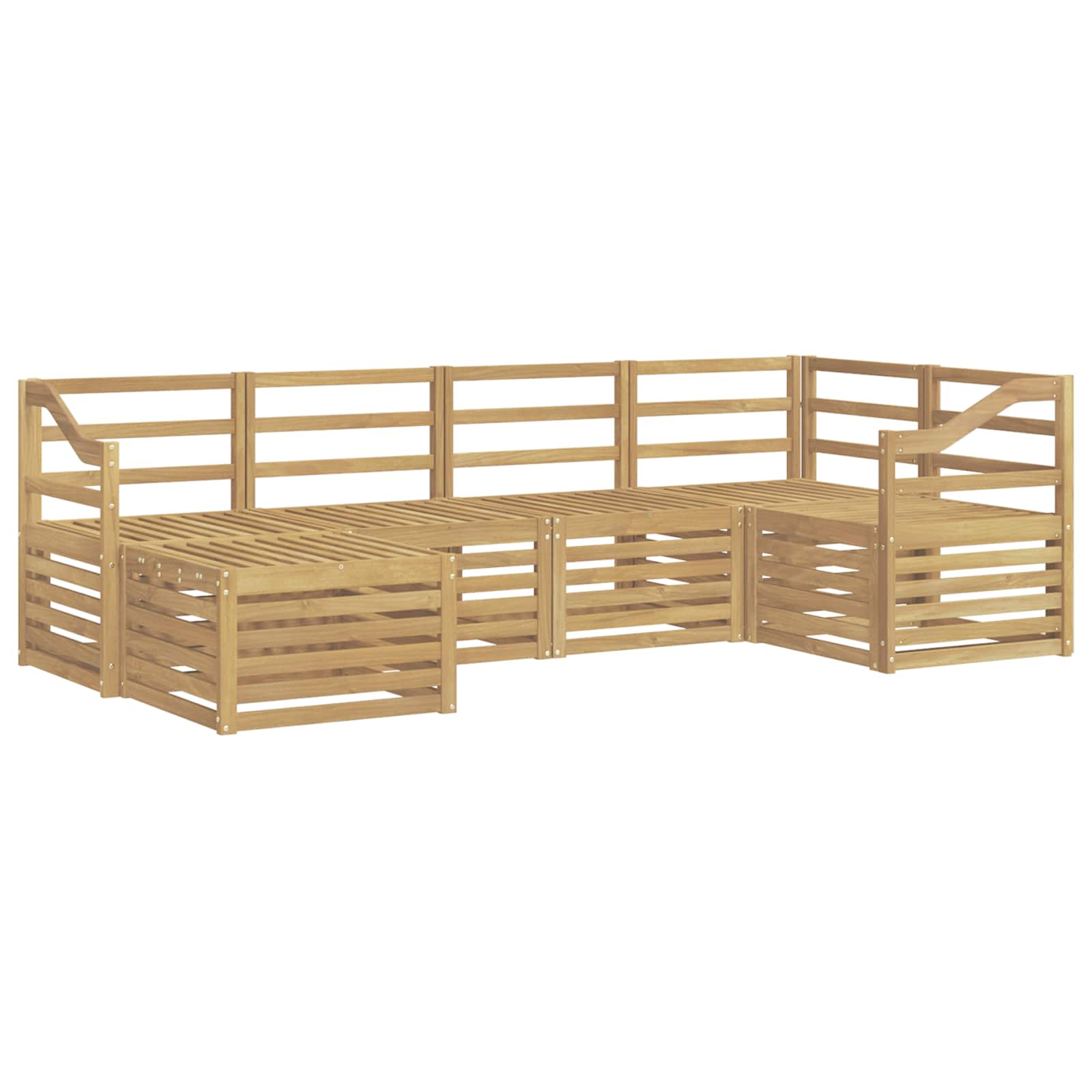 Outdoor-Sofagarnitur 6 pcs Weiß Polyester