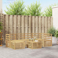 Outdoor-Sofagarnitur 7 pcs Weiß Polyester