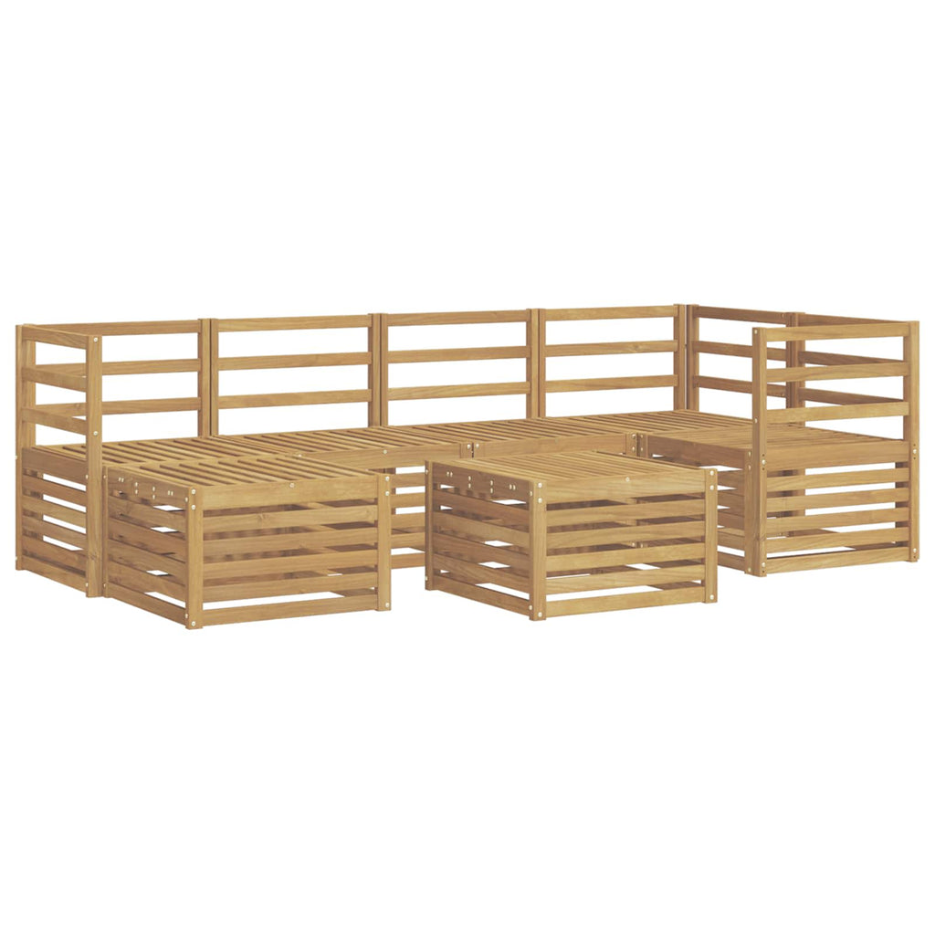 Outdoor-Sofagarnitur 7 pcs Weiß Polyester