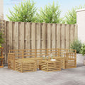 Outdoor-Sofagarnitur 7 pcs Weiß Polyester