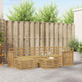 Outdoor-Sofagarnitur 7 pcs Weiß Polyester