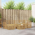 Outdoor-Sofagarnitur 7 pcs Weiß Polyester