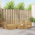Outdoor-Sofagarnitur 7 pcs Weiß Polyester