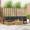 Outdoor-Sofagarnitur 7 pcs Weiß und Anthrazit Polyester