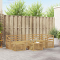 Outdoor-Sofagarnitur 7 pcs Weiß Polyester