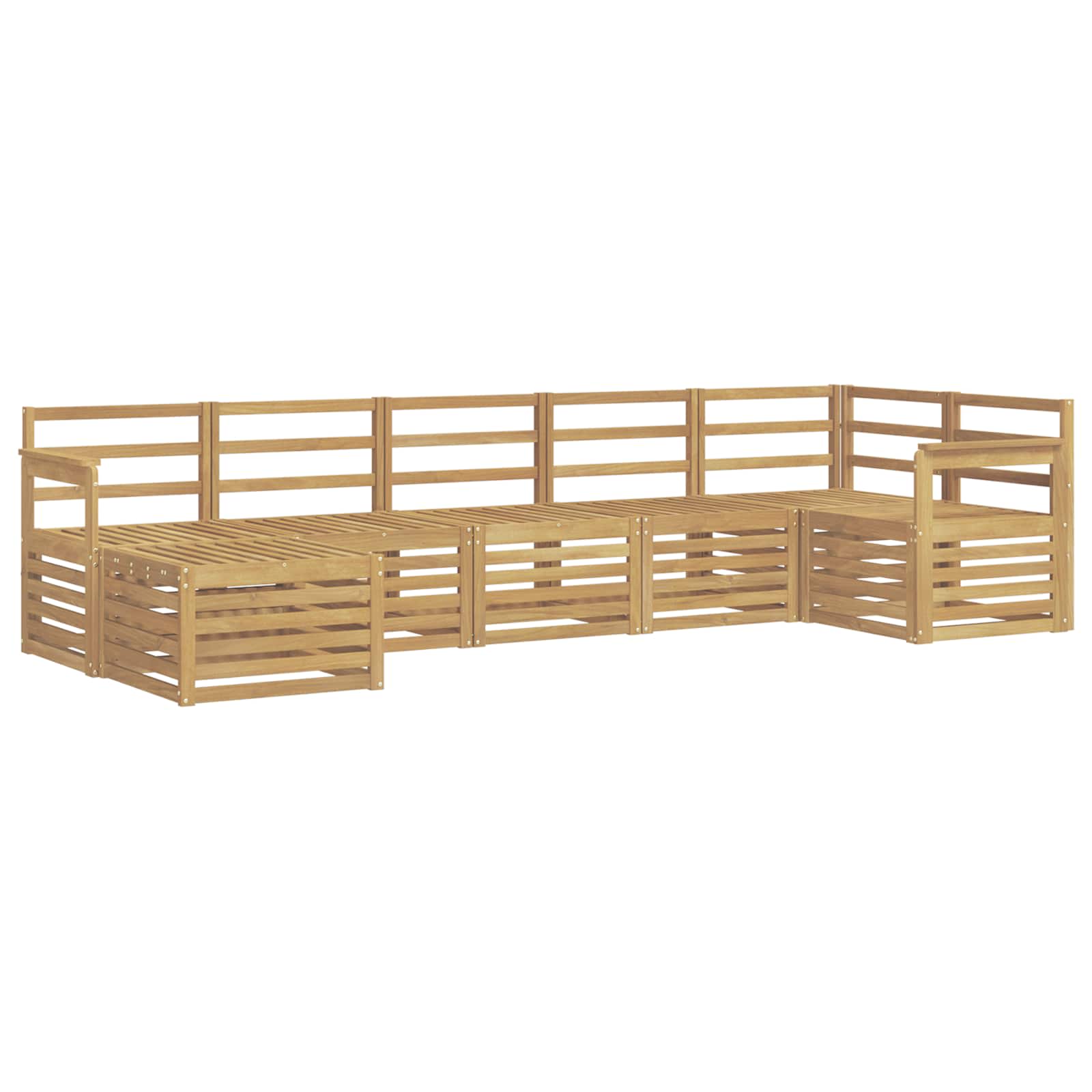 Outdoor-Sofagarnitur 7 pcs Weiß