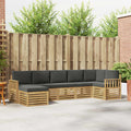 Outdoor-Sofagarnitur 7 pcs Weiß und Anthrazit