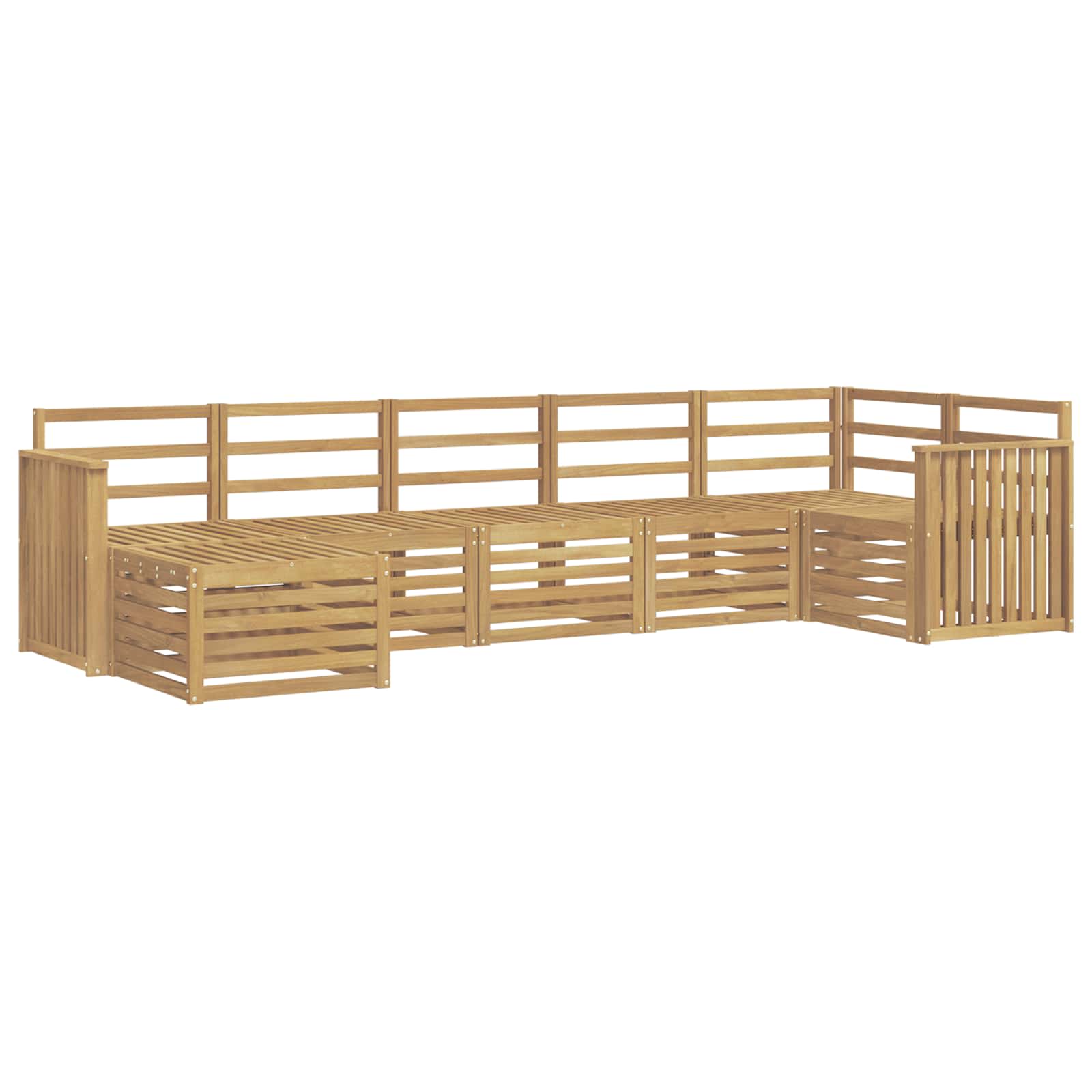 Outdoor-Sofagarnitur 7 pcs Weiß