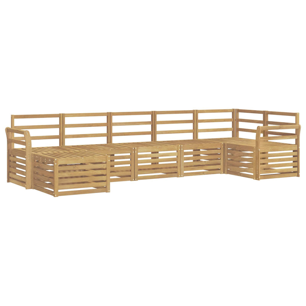 Outdoor-Sofagarnitur 7 pcs Weiß