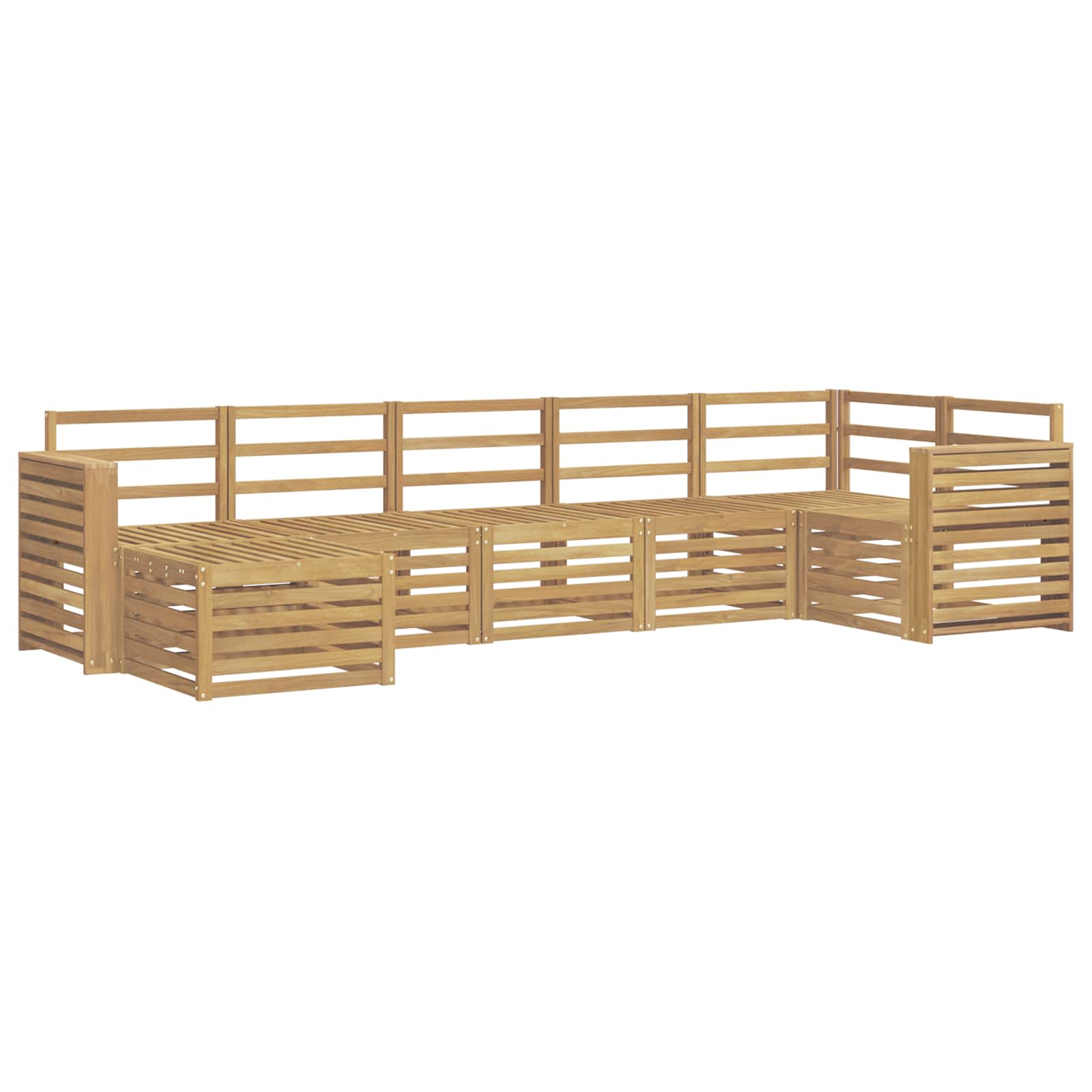 Outdoor-Sofagarnitur 7 pcs Weiß