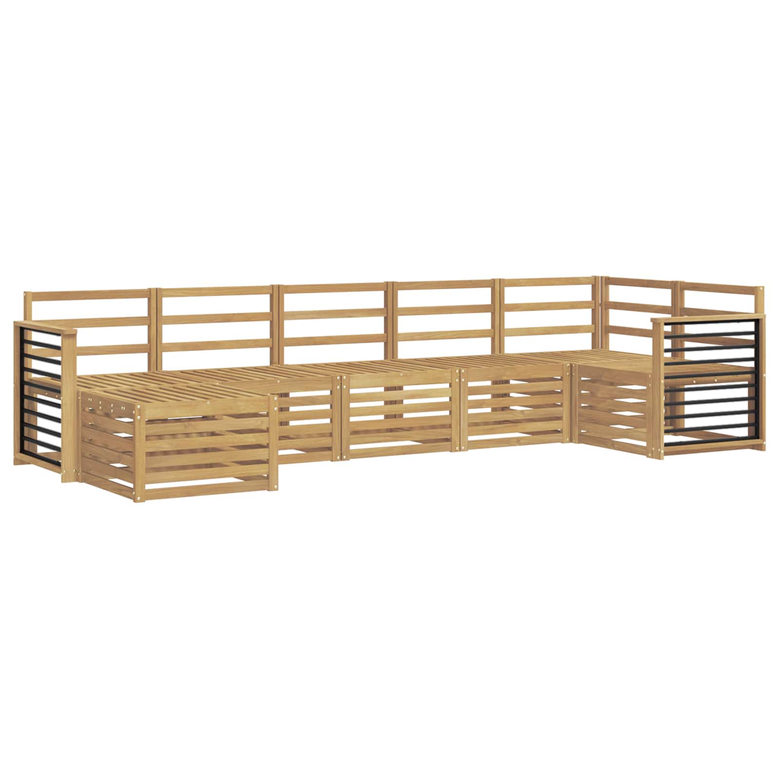 Outdoor-Sofagarnitur 7 pcs Weiß