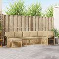 Outdoor-Sofagarnitur 7 pcs Weiß und Beige
