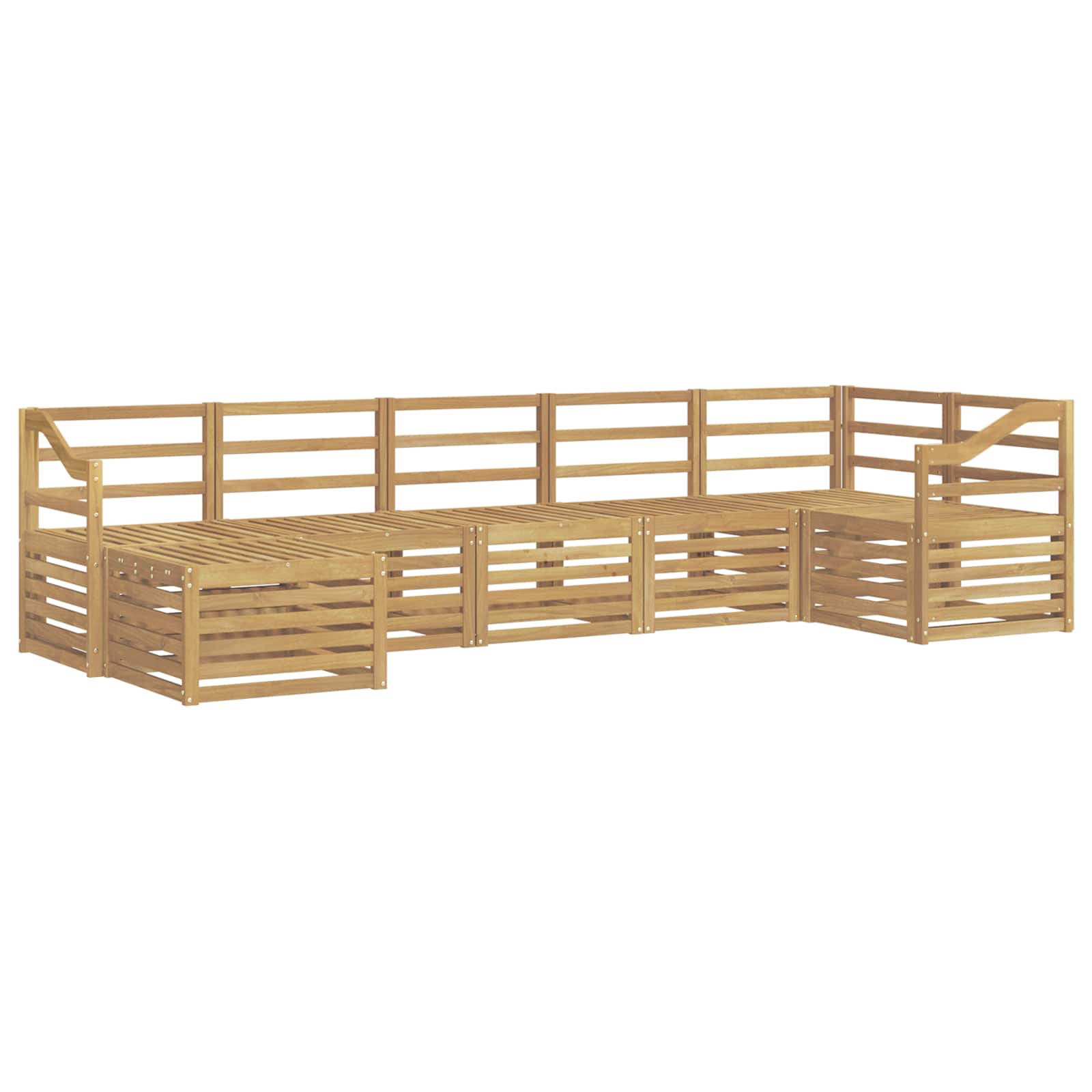Outdoor-Sofagarnitur 7 pcs Weiß