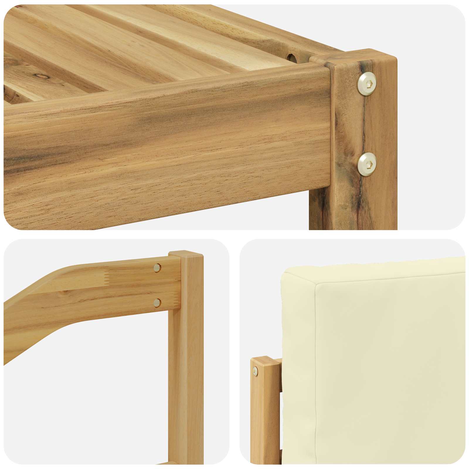 Outdoor-Sofagarnitur 7 pcs Weiß und Creme