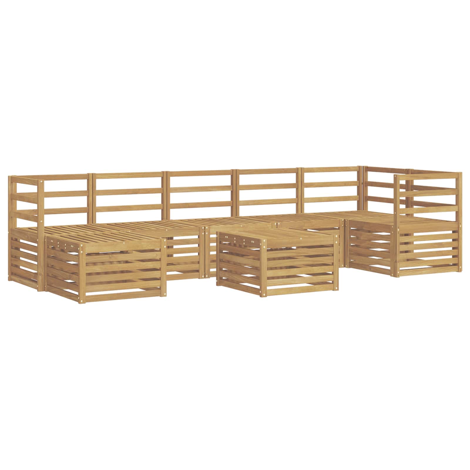 Outdoor-Sofagarnitur 8 pcs Weiß 59 x 59 x 37 cm
