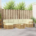 Outdoor-Sofagarnitur 8 pcs Weiß und Creme 59 x 59 x 37 cm