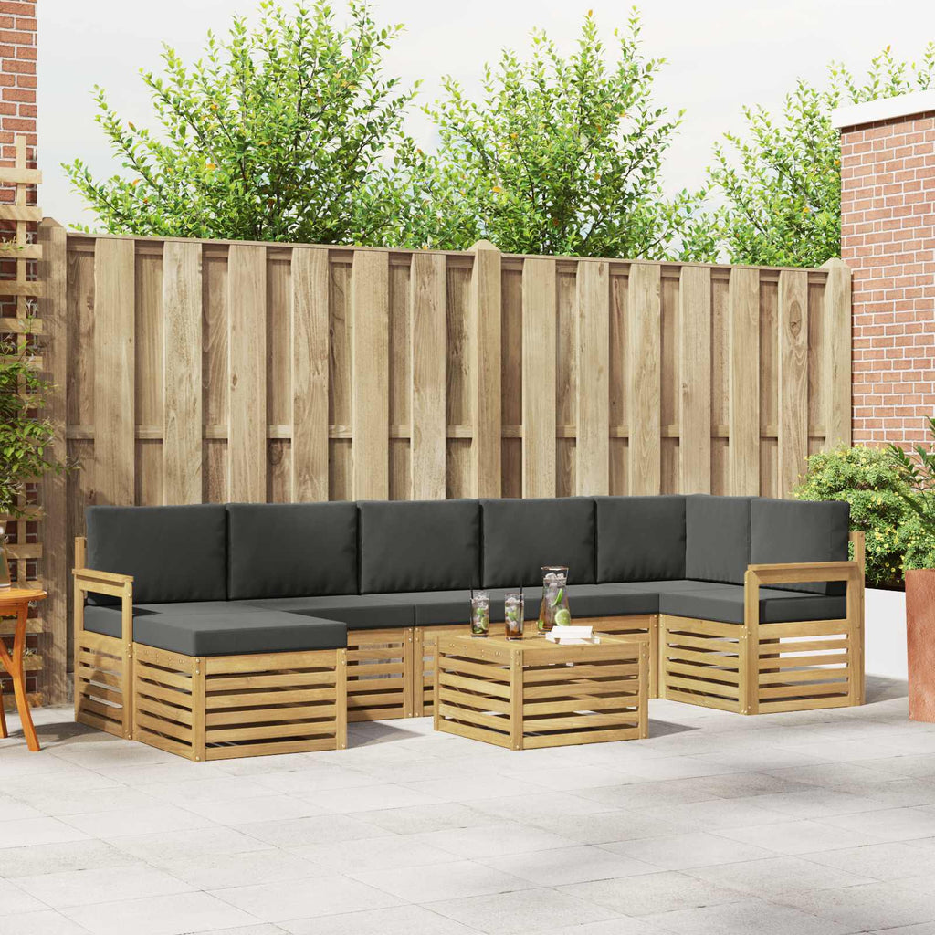 Outdoor-Sofagarnitur 8 pcs Weiß und Anthrazit 59 x 59 x 37 cm