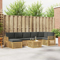 Outdoor-Sofagarnitur 8 pcs Weiß und Anthrazit 59 x 59 x 37 cm
