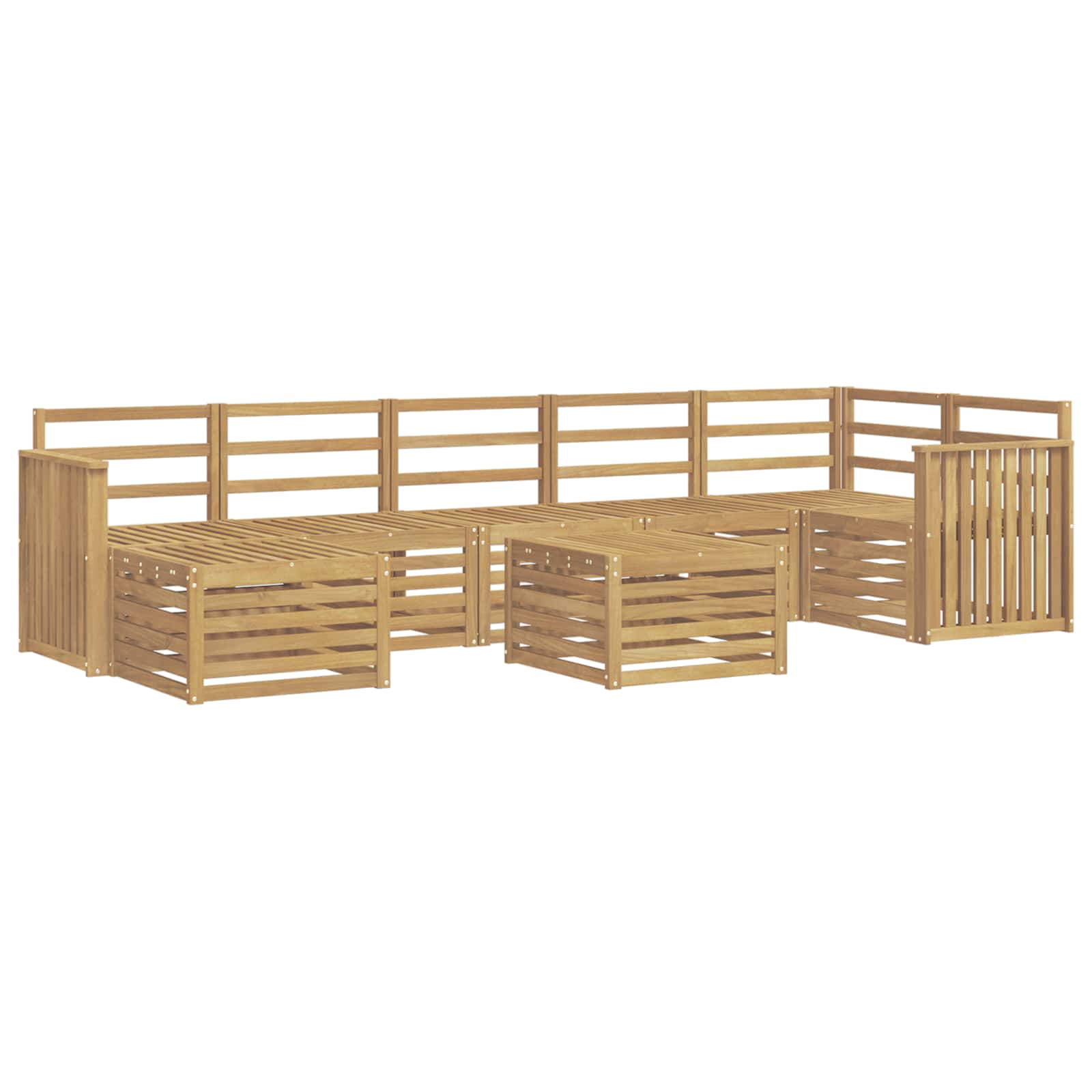 Outdoor-Sofagarnitur 8 pcs Weiß 59 x 59 x 37 cm