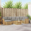 Outdoor-Sofagarnitur 8 pcs Weiß und Hellgrau 59 x 59 x 37 cm