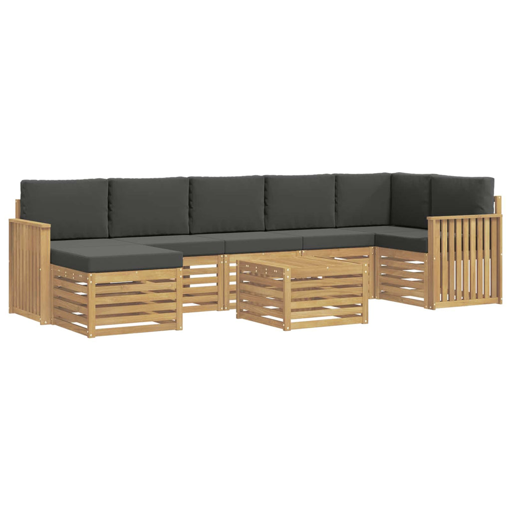 Outdoor-Sofagarnitur 8 pcs Weiß und Anthrazit 59 x 59 x 37 cm