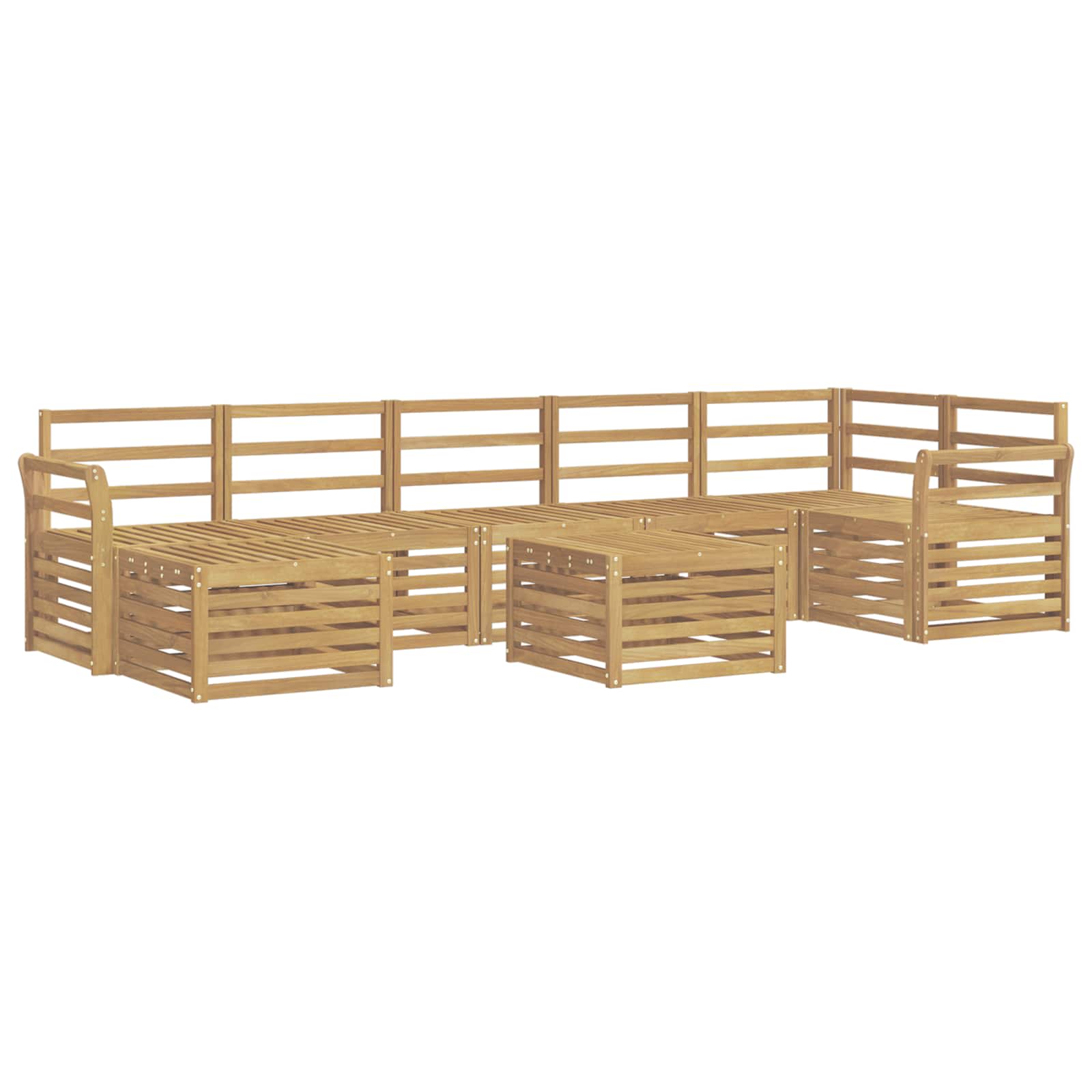 Outdoor-Sofagarnitur 8 pcs Weiß 59 x 59 x 37 cm