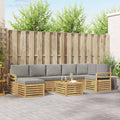 Outdoor-Sofagarnitur 8 pcs Weiß und Hellgrau 59 x 59 x 37 cm