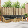 Outdoor-Sofagarnitur 8 pcs Weiß und Anthrazit 59 x 59 x 37 cm