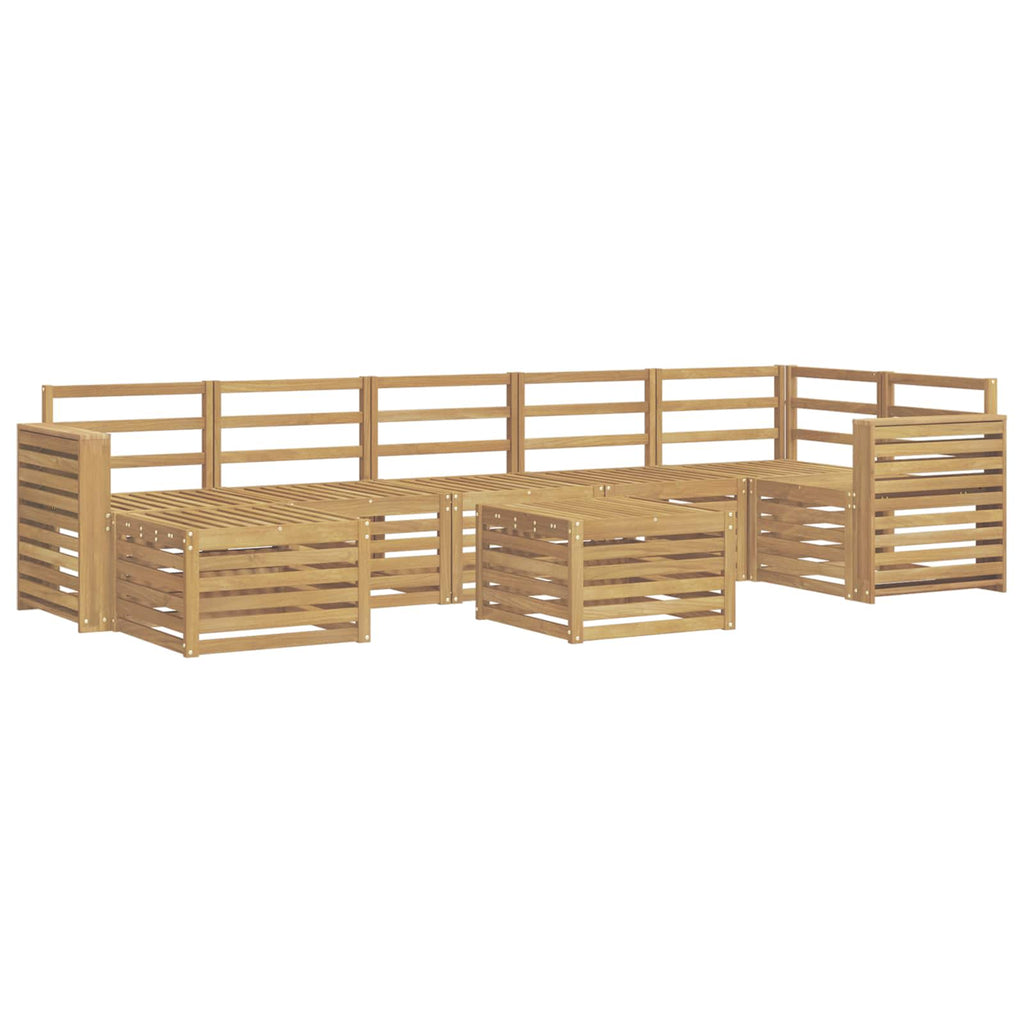 Outdoor-Sofagarnitur 8 pcs Weiß 59 x 59 x 37 cm