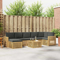 Outdoor-Sofagarnitur 8 pcs Weiß und Anthrazit 59 x 59 x 37 cm