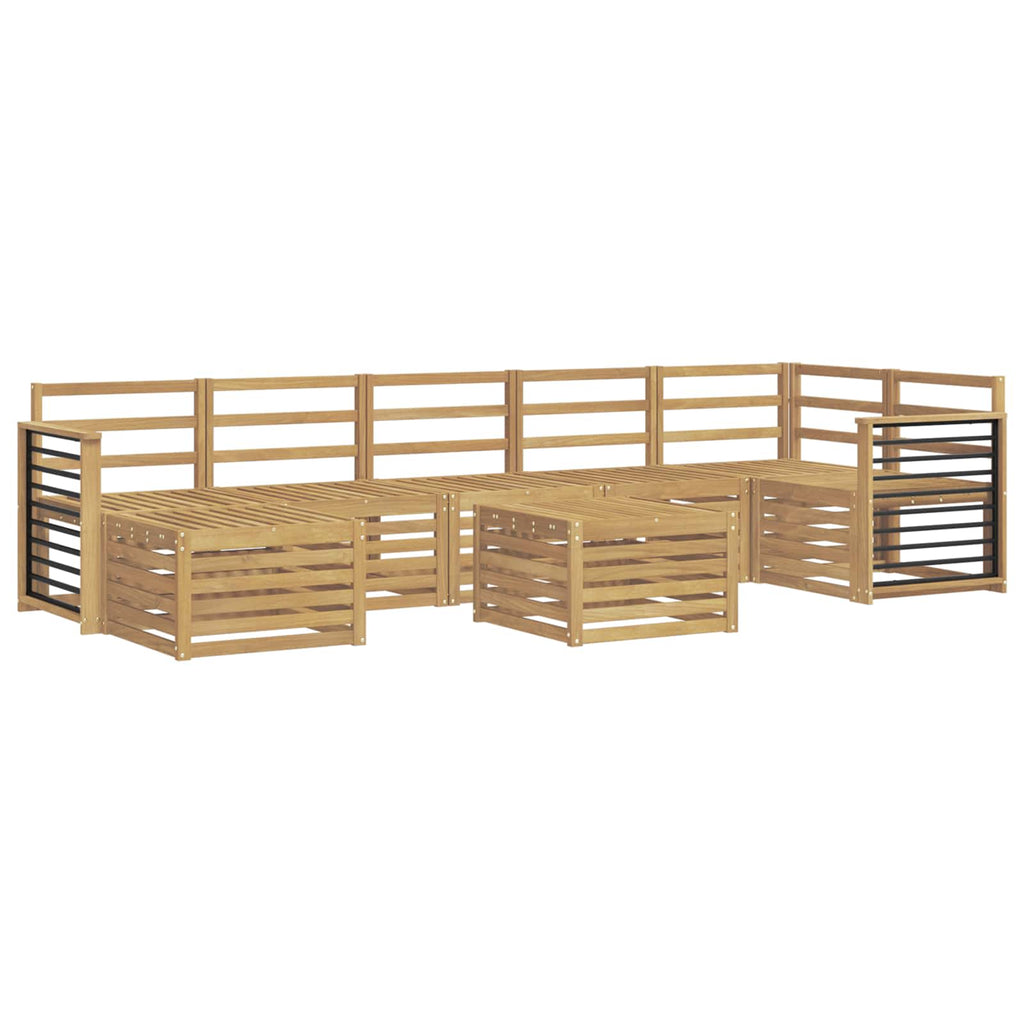 Outdoor-Sofagarnitur 8 pcs Weiß 59 x 59 x 37 cm