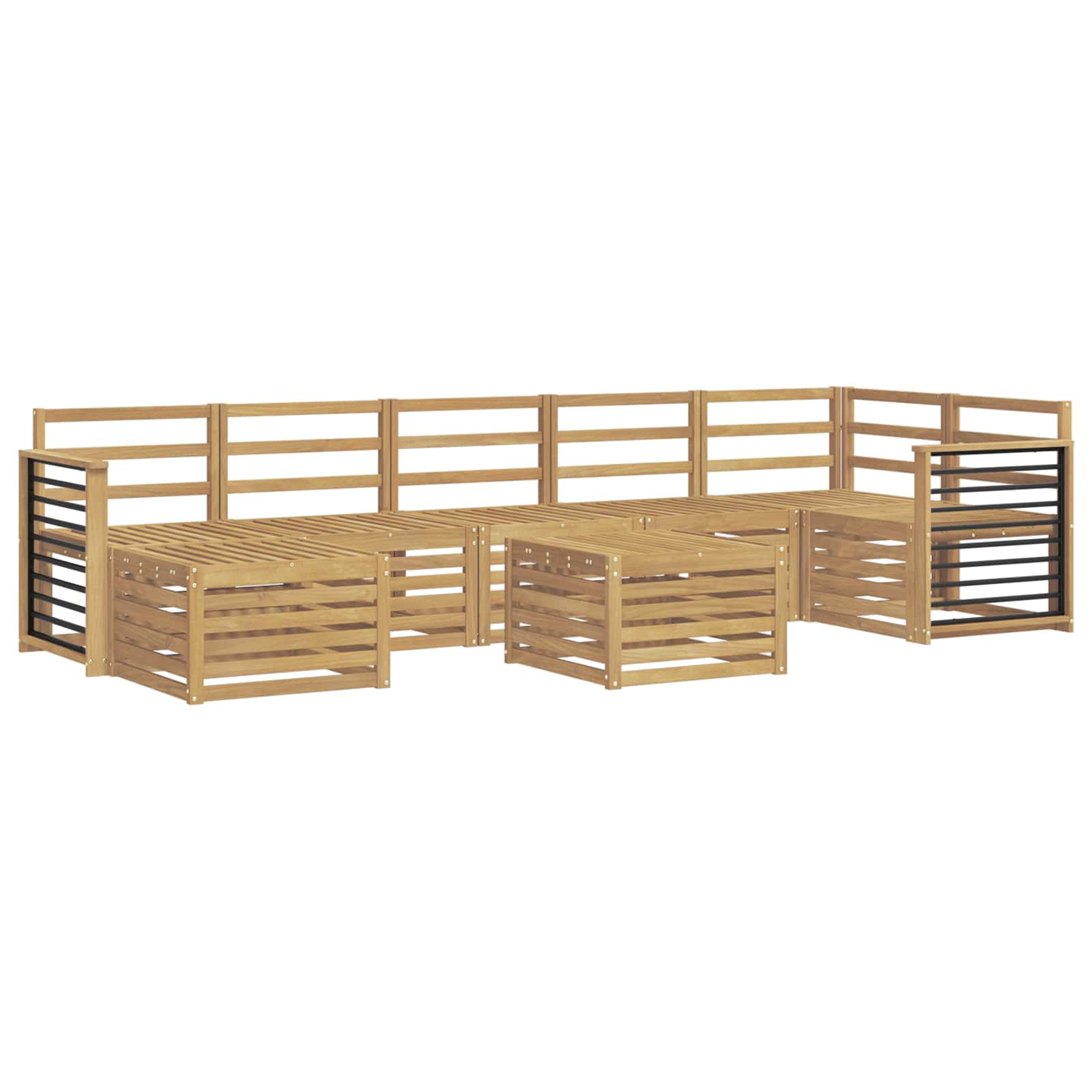 Outdoor-Sofagarnitur 8 pcs Weiß 59 x 59 x 37 cm