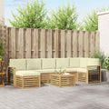 Outdoor-Sofagarnitur 8 pcs Weiß und Creme 59 x 59 x 37 cm