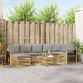 Outdoor-Sofagarnitur 8 pcs Weiß und Hellgrau 59 x 59 x 37 cm