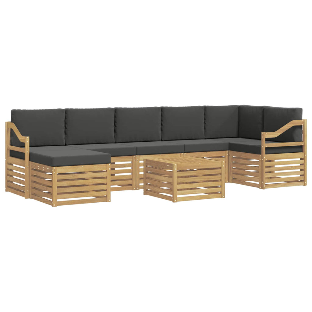 Outdoor-Sofagarnitur 8 pcs Weiß und Anthrazit 59 x 59 x 37 cm