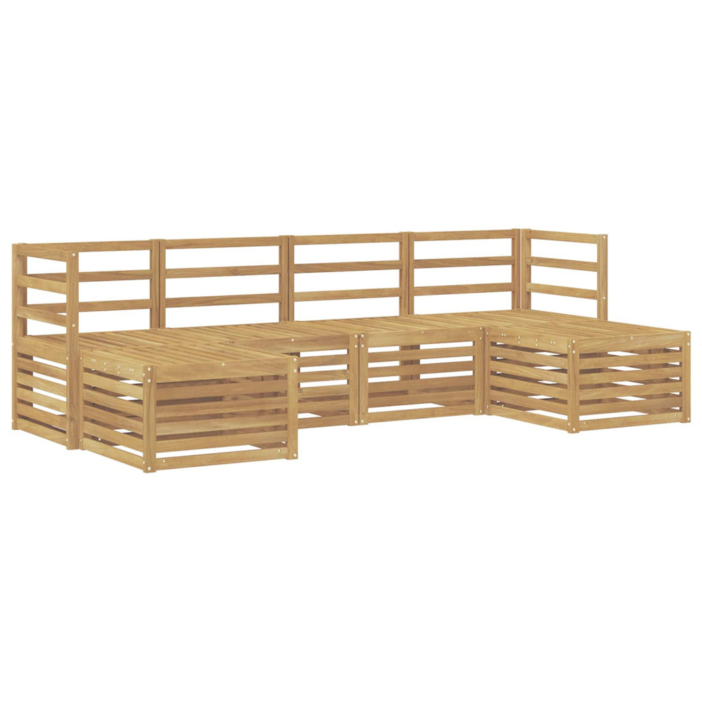 Sofagarnituren 6 pcs Weiß Massivholz Akazie