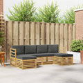 Sofagarnituren 6 pcs Weiß und Anthrazit 245 x 122,5 x 73 cm