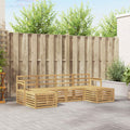 Outdoor-Sofagarnitur 5 pcs Weiß 249 x 122,5 x 73 cm