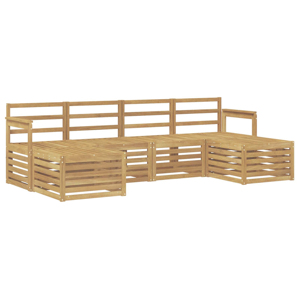 Outdoor-Sofagarnitur 5 pcs Weiß 249 x 122,5 x 73 cm
